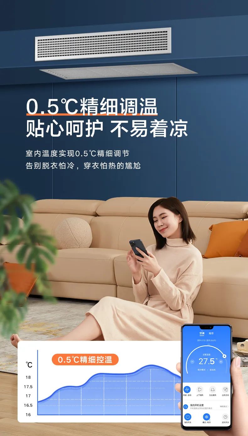 美的 家用中央空調風管機頤想3代