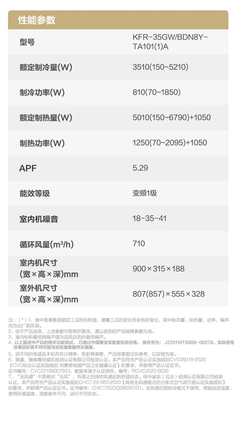 【無風(fēng)感】智能變頻掛機TA101