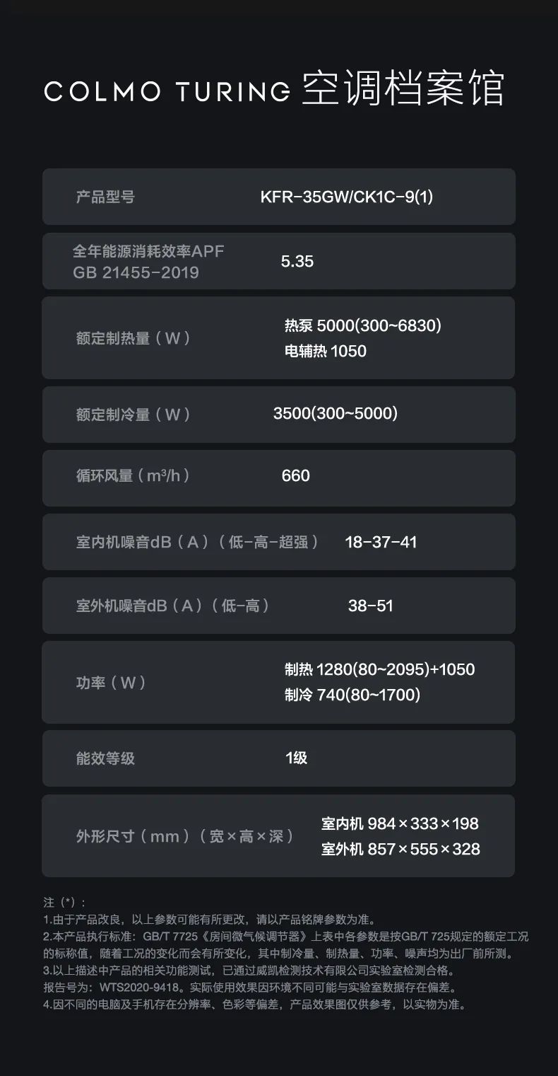 COLMO家用空調(diào)掛機圖靈系列