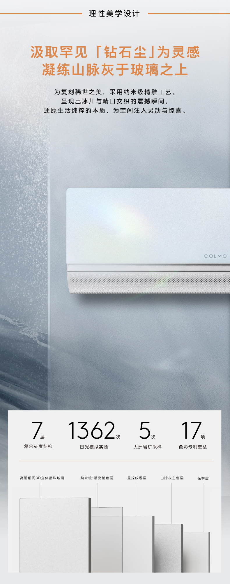 COLMO 大魔方分體套機(jī) 山脈灰 KFR-35GWCA5