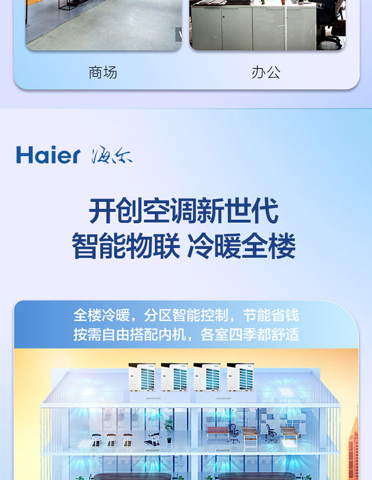 海爾 家用商用多聯(lián)機(jī)模塊機(jī)磁懸浮組合式空調(diào)