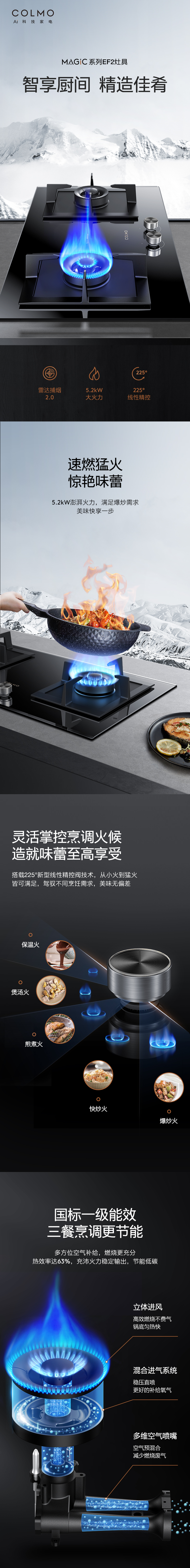 COLMO 嵌入式燃?xì)庠?JZT-CSN50-E5（EF2）