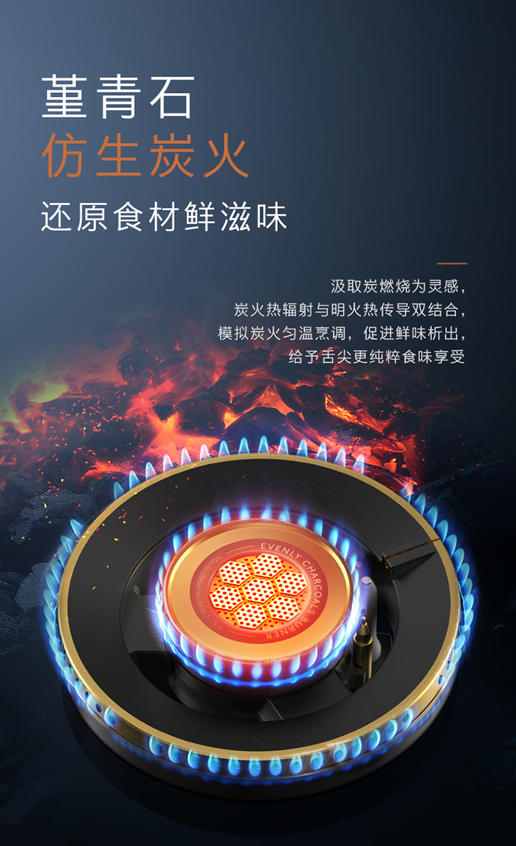 COLMO 嵌入式燃?xì)庠?月巖灰-雙邊定時 JZT-CYT52-A1