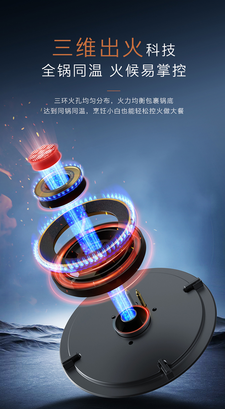 COLMO 嵌入式燃?xì)庠?月巖灰-雙邊定時 JZT-CYT52-A1